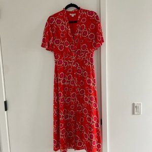 Whistles Red Midi Dress